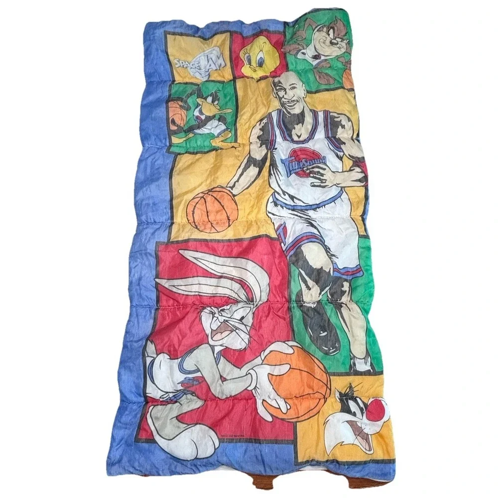 Vintage 1996 Space Jam Sleeping Bag Michael‎ Jordan Looney Tunes Warner Bros